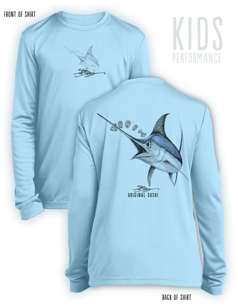 Original Sushi - KIDS Long Sleeve Performance - 100% Polyester